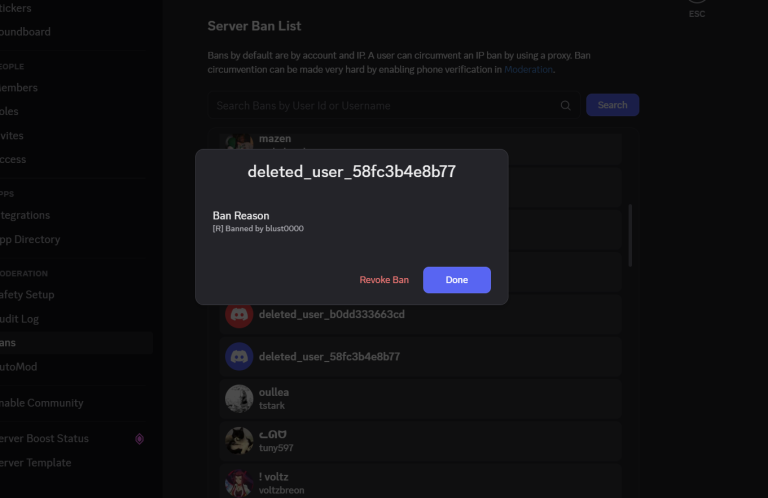 How to unban on Discord