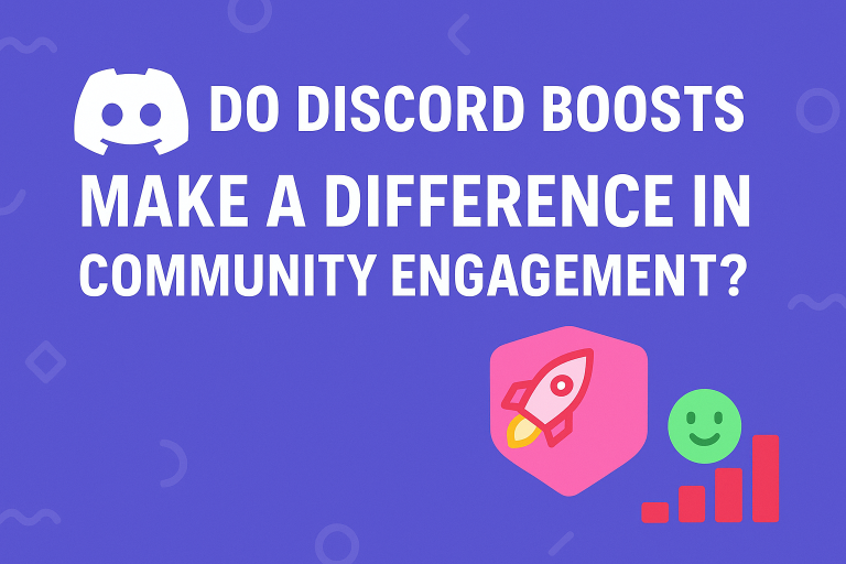 Discord boost perks improving community engagement with rocket and smiley icons