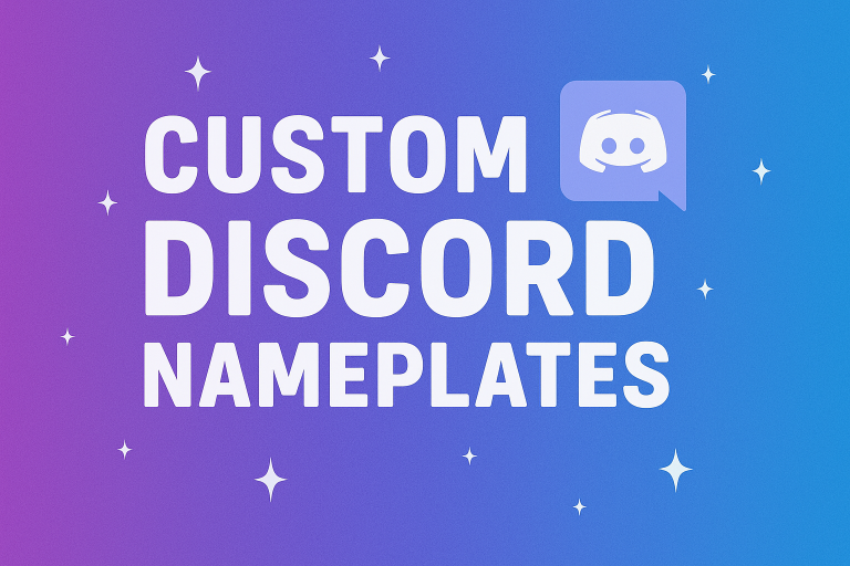 Custom Discord Nameplates blog thumbnail with Discord logo and gradient background