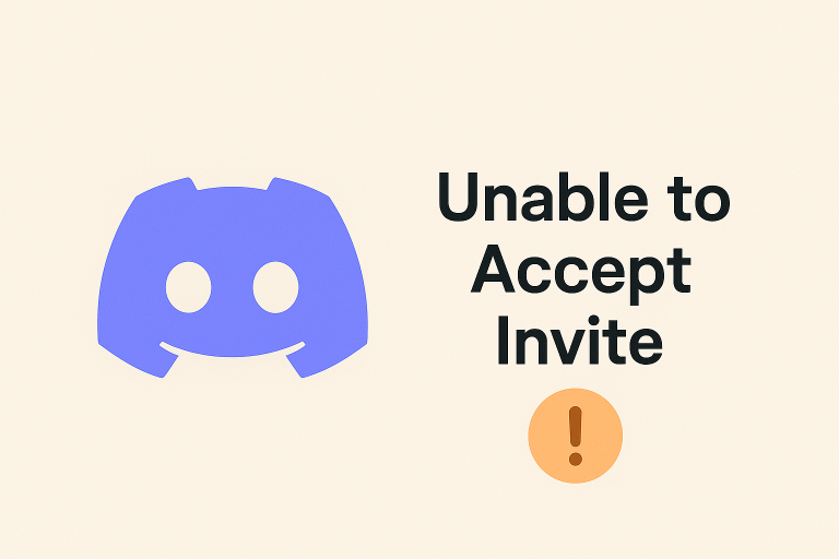 Discord unable to accept invite error when joining a server in 2025
