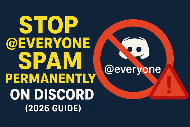 Stop @everyone spam permanently on Discord with admin moderation settings in 2026